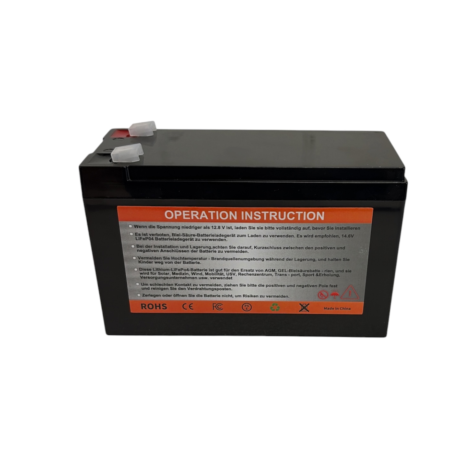Lithium Batterie LiFePO4 12V 7Ah 90Wh – Bild 2